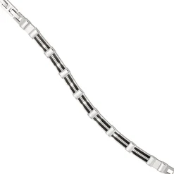 8,9mm Armband Armkette Armschmuck aus Edelstahl mit Keramik 21cm für Herren