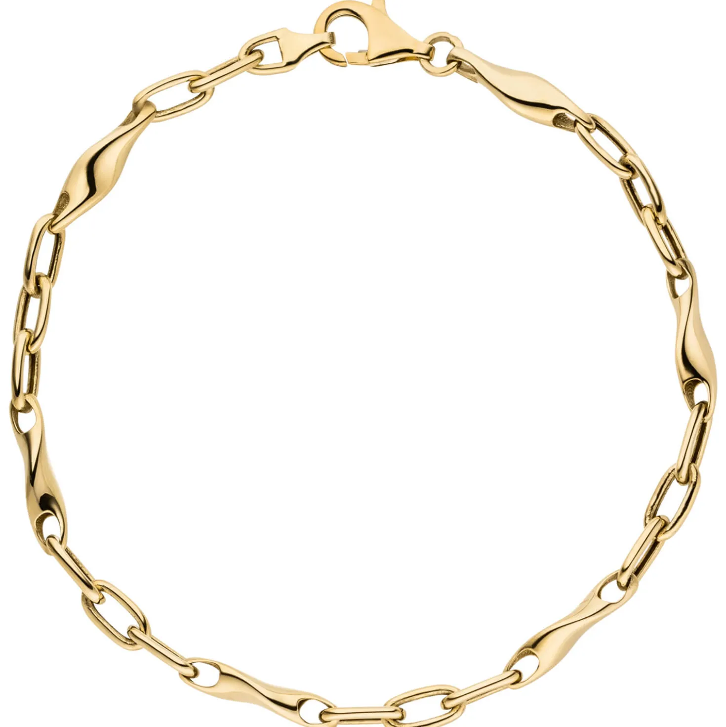 4,3mm Armband Armkette aus 333 Gold Gelbgold 19cm glänzend Armschmuck