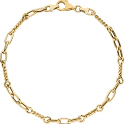 4,1mm Armband Armkette aus 333 Gold Gelbgold 19cm glänzend Armschmuck