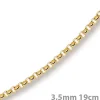 3,5mm Armband Armkette Erbskette aus 750 Gold Gelbgold, 19cm, Unisex