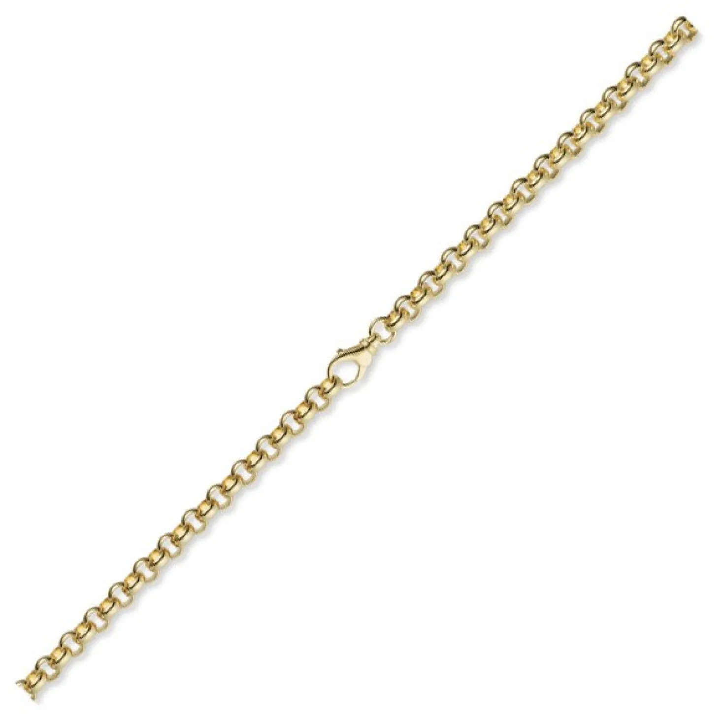 7mm Armband Armkette Erbskette aus 585 Gold Gelbgold, 21cm, Unisex