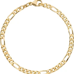 4,3mm Armband Armkette Figarokette aus 333 Gold Gelbgold diamantiert massiv 21cm