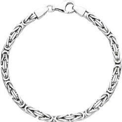 3,9mm Armband Armkette Königsarmband aus 925 Silber rhodiniert 19cm