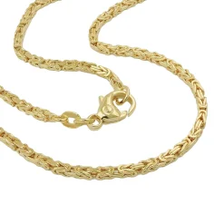 1,8mm Armband Armkette Königskette Armschmuck vierkantig 585 Gold Gelbgold 18,5cm