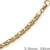 3,5mm Armband Armkette Königskette aus 750 Gold Gelbgold, 19cm
