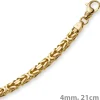 4mm Armband Armkette Königskette aus 750 Gold Gelbgold, 21cm, Herren