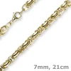 7mm Armband Armkette Königskette aus 585 Gold Gelbgold 21cm rund abgerundet