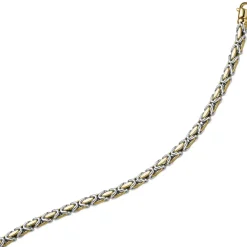 4,5mm Armband Armkette Königskette aus 585 Gold gelb/weiß bicolor 19cm Unisex