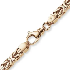 8mm Armband Armkette Königskette aus 585 Gold Rotgold massiv 23cm Herren