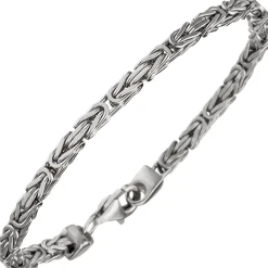 3,1mm Armband Armkette Königskette aus 925 Silber rhodiniert massiv 21cm Herren