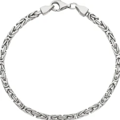 3,1mm Armband Armkette Königskette aus 925 Silber rhodiniert massiv 21cm Herren