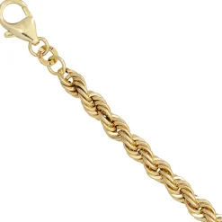 4,9mm Armband Armkette Kordelkette aus 585 Gold Gelbgold 21cm Armschmuck