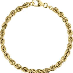 4,9mm Armband Armkette Kordelkette aus 585 Gold Gelbgold 21cm Armschmuck