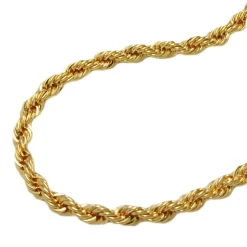 2,1mm Armband Armkette Kordelkette, 375 Gold Gelbgold, 19cm, Damen