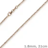 1,8mm Armband Armkette Kugelkette diamantiert aus 750 Gold Rotgold 21cm
