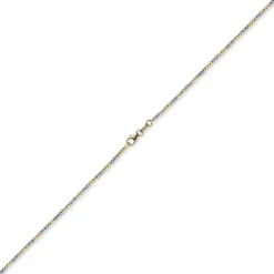 1,8mm Armband Armkette Kugelkette diamantiert 750 Gold Gelbgold Weißgold 17cm