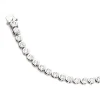 6,3mm Armband Armkette mit Zirkonia, 925 Silber, Damen, 19cm