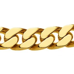8mm Armband Armkette Panzerarmband aus 750 Gold Gelbgold massiv, 21cm