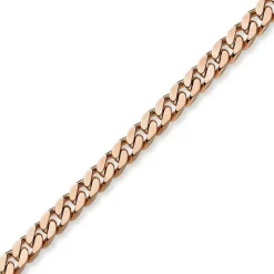 8mm Armband Armkette Panzerarmband aus 750 Gold Rotgold 21cm Herren