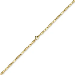 3mm Armband Armkette Platte-Steigbügelkette, 585 Gold Gelbgold, 21cm