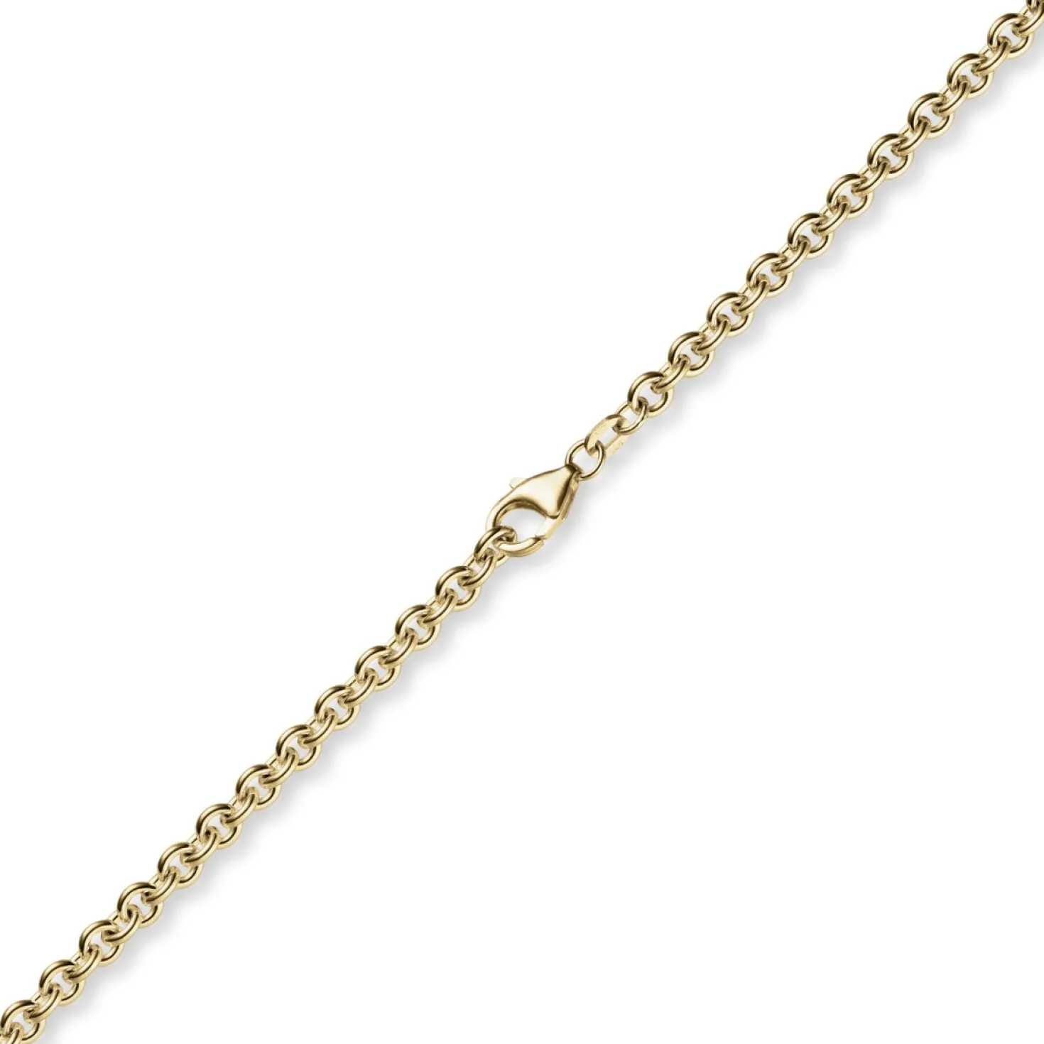 4,6mm Armband Armkette Rundankerkette 750 Gold Gelbgold, 19cm Unisex