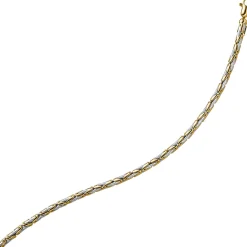 3mm Armband Armkette runde Königskette 585 Gold gelb/weiß bicolor 19cm Unisex