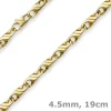 4,5mm Armband Armkette Viktoriakette aus 585 Gold Gelbgold, 19cm, Herren