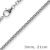 3mm Armband Armkette Zopf-Kette aus 750 Gold Weißgold 21cm Unisex Goldarmband