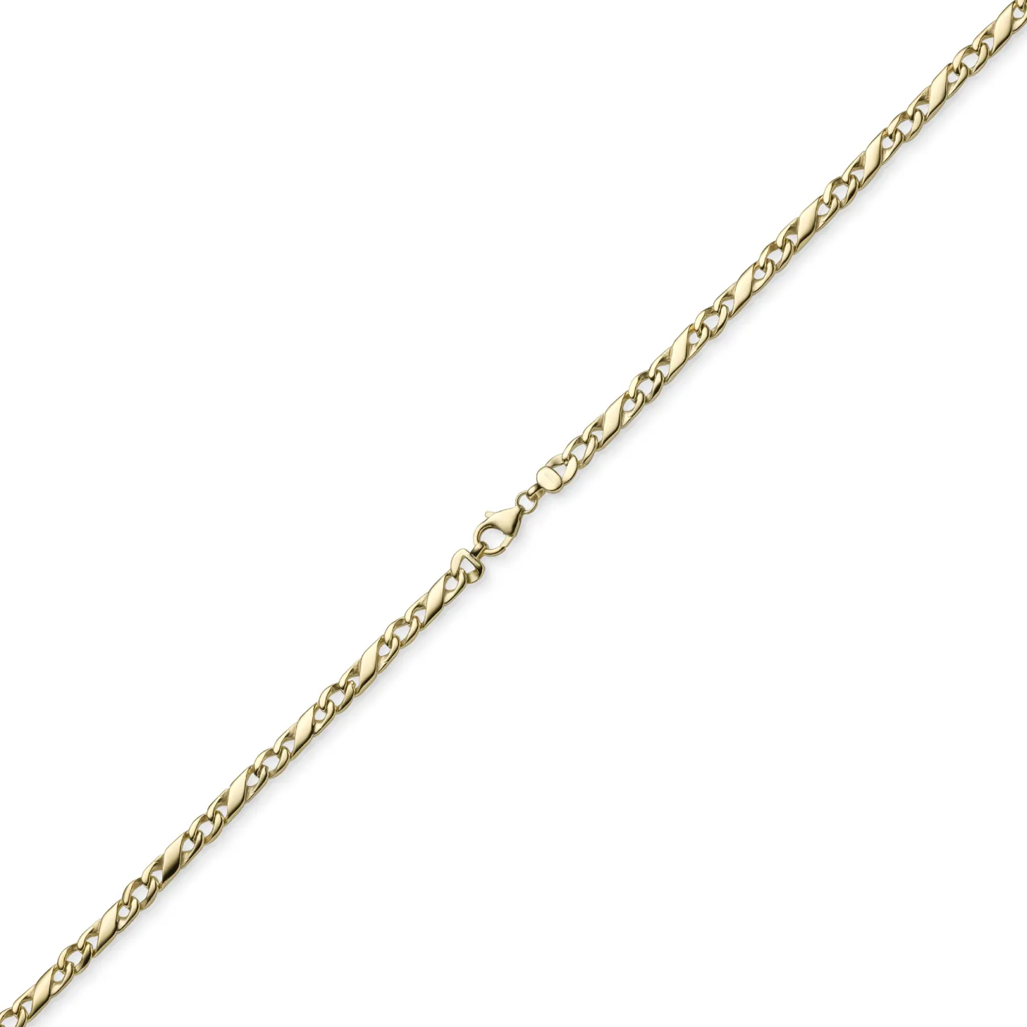 5mm Armband Armschmuck Rockwellkette 585 Gold Gelbgold glänzend 21cm