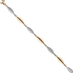 5,5mm Armband Armschmuck spitzoval 585 Gold Gelbgold Weißgold teilmatt 19,5cm