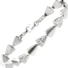 7,7mm Armband aus 925 Silber mattiert & gehämmert 19cm Armschmuck Damen