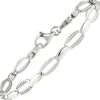 5,8mm Armband aus 925 Silber mit 70 Zirkonia 19,5cm Armschmuck Armkette Damen