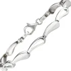 5,7mm Armband aus 925 Silber rhodiniert & teilmattiert 19cm Armschmuck Damen