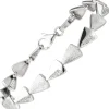7,9mm Armband aus 925 Silber teilmatt mit 42 Zirkonia 19cm Armschmuck Damen