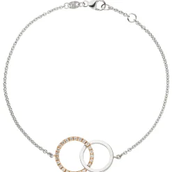 1,5mm Armband 25 Diamanten 0.25Ct 585 Gold Rotgold Weißgold 18-19cm