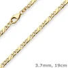 3,7mm Armband Dollarkette Goldarmband Armschmuck aus 333 Gold Gelbgold 19cm