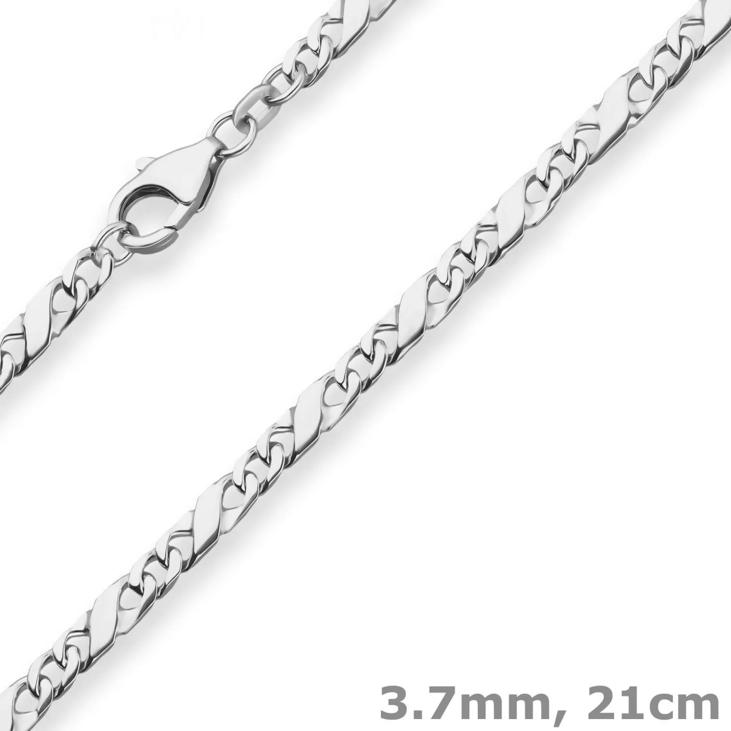3,7mm Armband Dollarkette Silberarmband Armschmuck aus 925 Silber 21cm