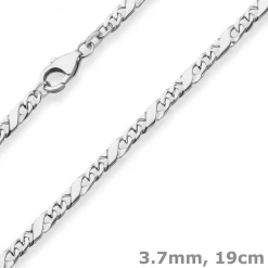 3,7mm Armband Dollarkette Silberarmband Armschmuck aus 925 Silber 19cm