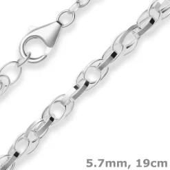 5,7mm Armband Doppelankerkette Silberarmband Armschmuck aus 925 Silber 19cm