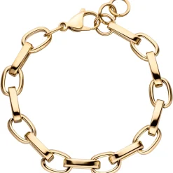 10,2mm Armband Erbs-Anker flach Kette aus Edelstahl gold-farben beschichtet 22cm