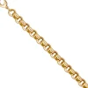10,2mm Armband Erbsarmband Armkette aus 925 Silber in Gelbgold vergoldet, 21cm