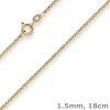 1,5mm Armband Erbskette Goldarmband Armschmuck aus 585 Gold Gelbgold 18cm