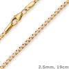 2,5mm Armband Fantasiekette Goldarmband Armschmuck aus 375 Gold gelb/weiß 19cm