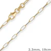 2,3mm Armband Fantasiekette Goldarmband Armschmuck aus 375 Gold gelb/weiß 19cm