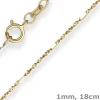 1mm Armband Fantasiekette Goldarmband Armschmuck aus 585 Gold Gelbgold 18cm