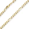 5,7mm Armband Figarokette diamantiert Armschmuck aus 585 Gold Gelbgold 23cm