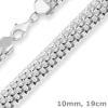 10mm Armband Geflechte-Kette Silberarmband Armschmuck aus 925 Silber 19cm