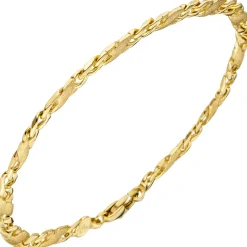 4,4mm Armband Goldarmband X-Panzerkette aus 585 Gold Gelbgold, teilmatt, 21cm