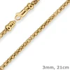 3mm Armband Himbeerkette Goldarmband Armschmuck aus 375 Gold Gelbgold 21cm