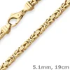 5,1mm Armband Königskette Armschmuck aus 585 Gold Gelbgold 19cm